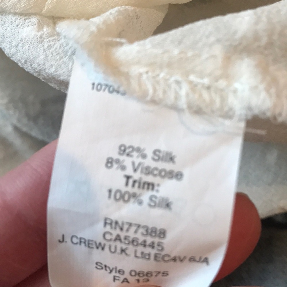 Madewell Silk Texture Pleat Blouse Cream XS Sheer - Picture 6 of 6